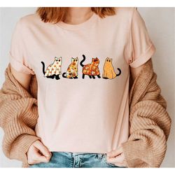 ghost cats tshirt, spooky season, halloween shirt, funny halloween shirt, halloween shirt, cat lover gift, cat clothes,