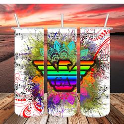 george armani luxury brands tumbler sublimation design, brand logo svg, logo brand svg, fashion brand svg, png file