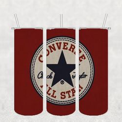 converse all star 20oz sublimation tumbler png, converse tumbler wrap, brand logo svg, logo brand, digital download