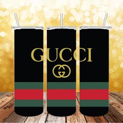 gucci luxury brands tumbler wrap, 20oz skinny tumbler wrap, brand logo svg, logo brand, digital download