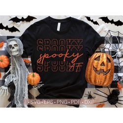 Spooky AF Svg, Halloween SVG PNG Spooky Vibes Svg Cut File T Shirt Design Cricut Cutting, Craft Machines Vector Eps Dxf