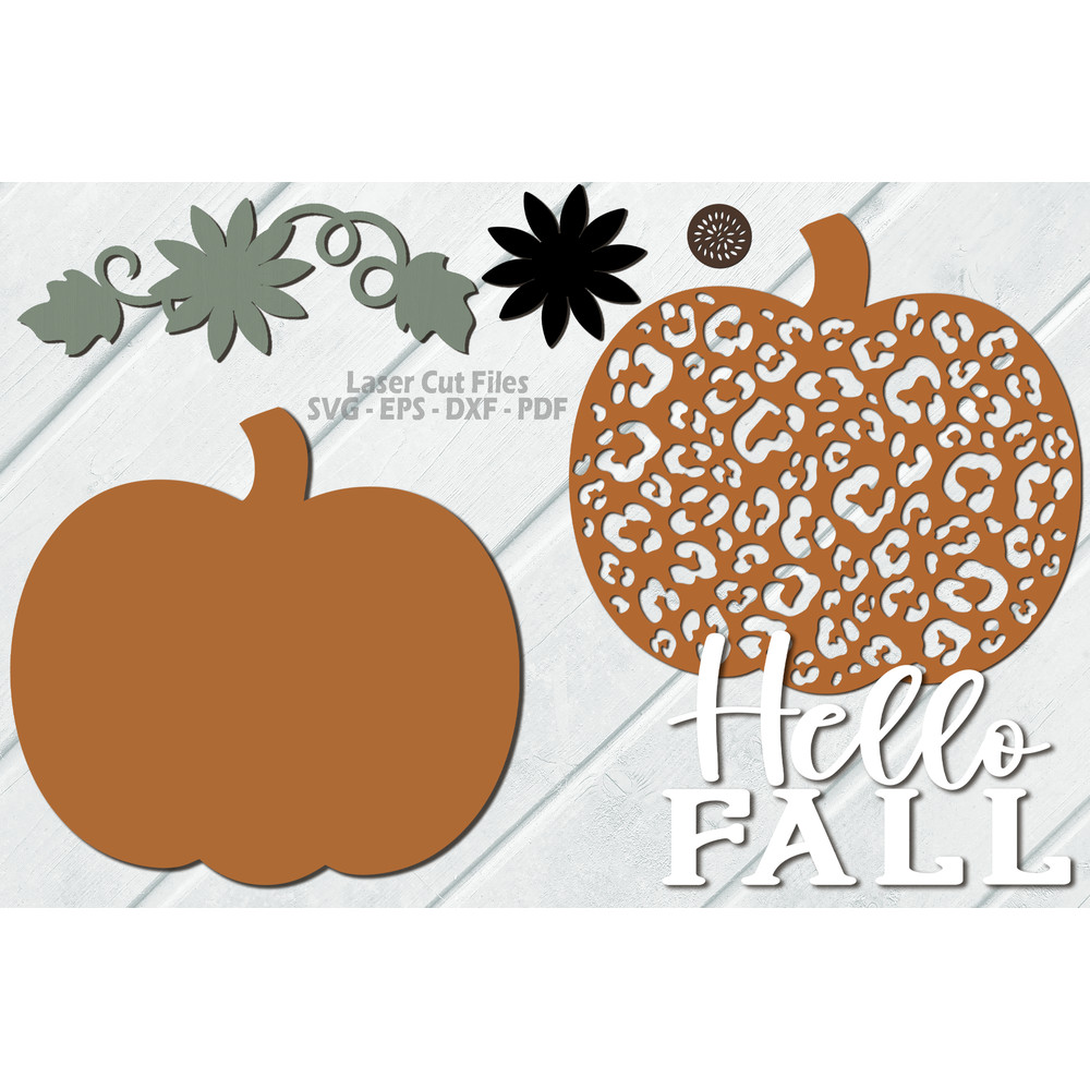 Fall Door Hanger SVG - Laser Cut Files - Pumpkin SVG - Leopard Print Svg - Sunflower SVG - Hello Fall - Welcome Sign Svg - Front Door Sign - Glowforge Files - s