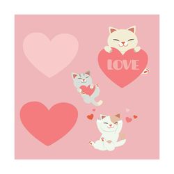 cat falling in love svg, pet svg, cat svg, cat lover svg