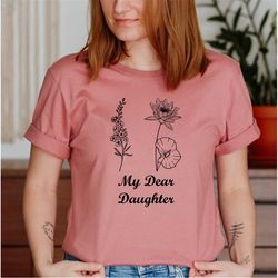 custom birth month flower t-shirt, birthday month personalized mama shirt, mama flower shirt with kids name, birthday m