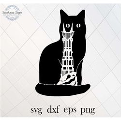 cat svg, tower svg, evil eye svg, funny cat svg, svg, cut file, silhouette, svg files for cricut