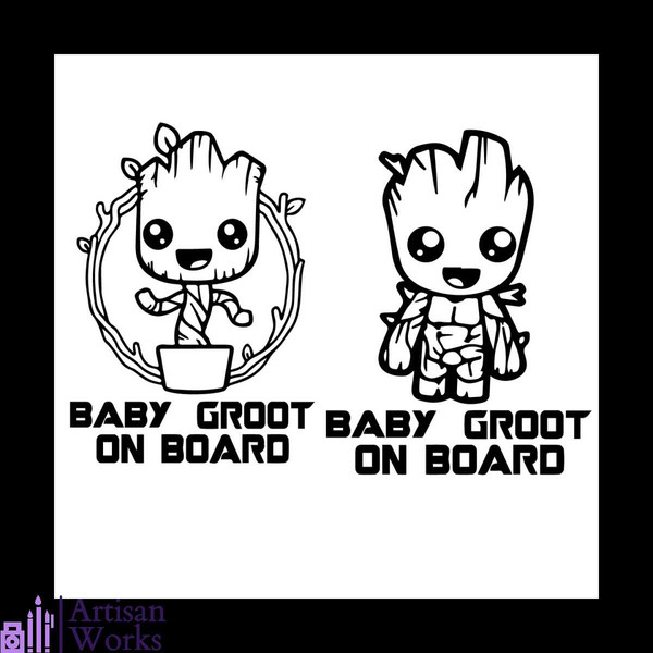 Baby Groot Svg, Baby On Board Svg, Marvel Character Svg, Gro - Inspire ...