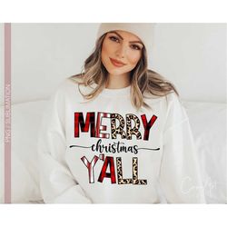 Merry Christmas Y'all Png, Christmas Png Shirt Sublimation Design, Christmas Png, Merry Christmas Png Printable Print Ch