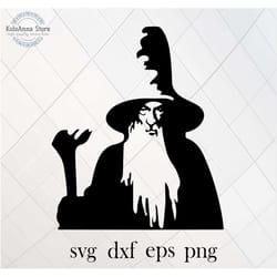 wizard svg, magic, wizard silhouette, wizard cut file, fantasy svg, svg files for cricut