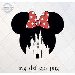 mouse svg, minnie bow, castle svg, svg, vector, cut file, silhouette, svg files for cricut