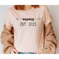 personalized mama shirt, custom mama est. shirt,  custom mama shirt, mothers day gift, birthday gift, mom tshirt, mommy