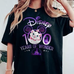 disney 100 years of wonder shirt, disney 100th anniversary, disney aristocats shirt, marie cat shirt, magic kingdom, dis