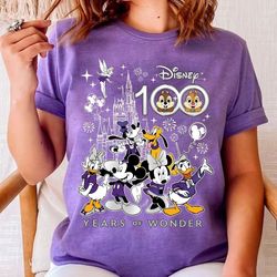 disney 100 years of wonder shirt, mickey and friends 100th anniversary, disneyland trip 100th shirt, disney castle shirt