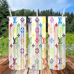louis vuitton luxury brands tumbler sublimation design, brand tumblers png, fashion tumbler png, 20oz tumbler logo png