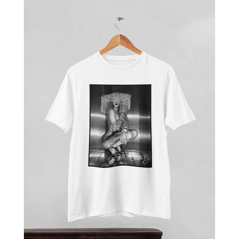Cardi B graphic shirt, Cardi B shirt, black and white cardi B money shirt - 2.jpg