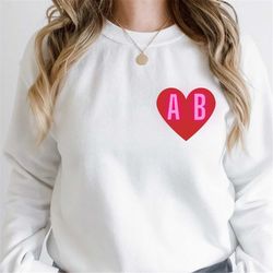 custom valentines sweatshirt for women , custom couple sweatshirt, gift for lovers, matching girlfriend boyfriend valent