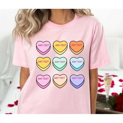 custom candy hearts sweatshirt, personalized conversation heart, valentines day sweater,   matching girlfriend boyfriend