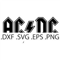 acdc - rock band logo - digital download, instant download, svg, dxf, eps & png files included!