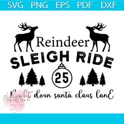 reindeer sleigh ride 25 svg, christmas svg, sleigh ride svg, pine tree svg