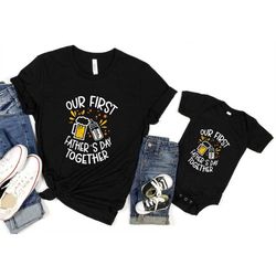 matching our first fathers day shirt, funny our first father's day shirt, gift for new dad ,father's day gift ideas, mat