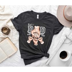 fist bump kids name shirt, personalized dad shirt, dad shirt with kids names, best dad ever shirt, dad shirt, fathers da