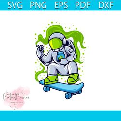 astronaut smoking weed skateboarding svg, cannabis svg, astronaut svg