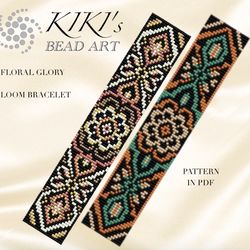 Bead Loom pattern Floral glory LOOM bracelet bead pattern loom bracelet pattern design PDF pattern - instant download