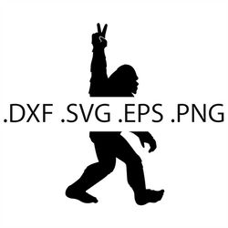 sasquatch, yeti, bigfoot peace sign - digital download, instant download, svg, dxf, eps & png files included!