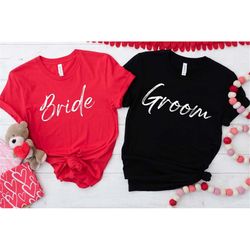 bride and groom shirts, matching bachelorette party shirts, bridal shower gift, honeymoon t-shirts, couples shirt, mr. m