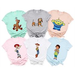 personalized toy story characters shirt, toy story friends shirt, disneyworld trip shirt, toy story characters birthday