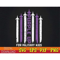 purple up for military kids military child month air force svg, eps, png, dxf, digital download