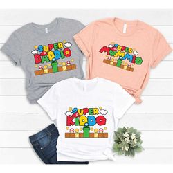 matching super daddio kiddo shirt, super daddio shirt, super mommio shirt, super kiddio shirt, father's day gift, funny