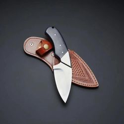 custom handmade d2 steel skinner knife micarta sheath handle gift for him groomsmen gift wedding anniversary gift