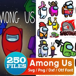 among us 250 files giga bundle svg, among us svg .