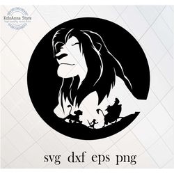 lion king svg, simba svg, timon and pumba svg, lion svg, lion king cut file, silhouette, cut file, svg files for cricut