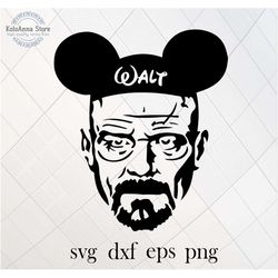 walt svg, walter white svg, mouse svg, breaking bad svg, cricut, cut file, silhouette, vector, svg files for cricut