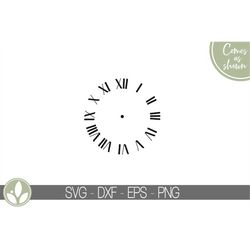 clock face svg - clock svg - clock template - roman numerals clock svg - roman numerals svg - clock stencil - clock numb