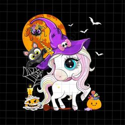 Unicorn Witch Halloween Png, Unicorn Halloween Png, Kids Halloween Png, Little Girls Halloween Png, Girls Hallloween Png