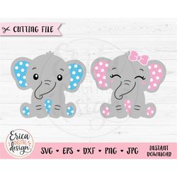 elephant boy girl svg cute baby elephant layered cut file baby shower toddler shirt bodysuit nursery sweet animal silhou