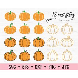 pumpkin svg bundle cute pumpkins cut file halloween fall october thanksgiving pumpkin patch farmhouse silhouette cricut