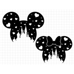 happy valentine's day svg, magic castle valentine svg, mouse heart svg, family vacation svg, magic valentine svg png cri