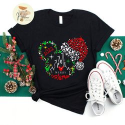 disney christmas shirt, mickey head santa hat christmas shirt, disney family christmas shirt, disneyland xmas shirt,disn