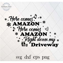 here comes amazon svg, here comes santa claus svg, funny svg, christmas saying svg, christmas song svg, cut file, svg fi