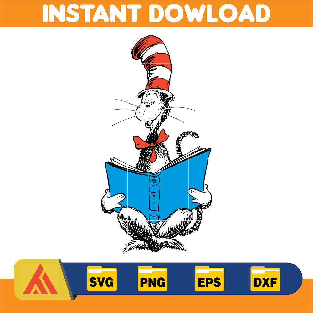 Dr Seuss Svg, Cat In The Hat SVG, Dr Seuss Hat SVG, Green Eggs And Ham Svg, Dr Seuss for Teachers Svg, Cricut, Thing Svg (35).jpg