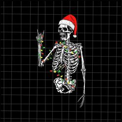 rocker skeleton hand rock christmas svg, skeleton hand rock xmas svg, santa skeleton svg, skeleton xmas svg, skeleton ch
