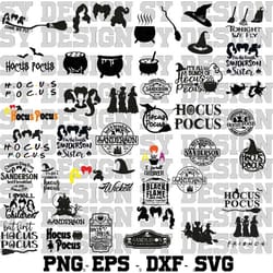 hocus pocus svg bundle , sanderson svg, sanderson sisters svg, cricut, hocus pocus clipart, halloween svg, silhouette cu