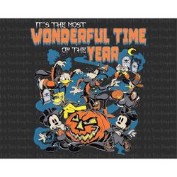 It's the Most Wonderful Time Of The Year Png, Halloween Mouse And Friends Png, Pumpkin Png, Trick Or Treat, Spooky Seaso