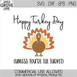 Turkey Day Svg - Fall Svg - Funny Fall SVG - Thanksgiving Svg - Turkey Svg - Thankful Svg - Funny Thanksgiving Svg - Fal