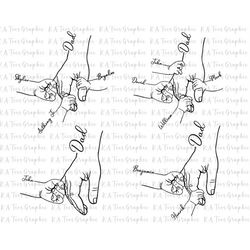 father's day fist bump set png, father's day png, fist bump png, personalized dad shirt, fist bump family hands png, cus