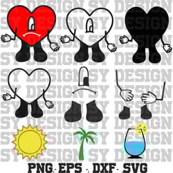 bunny svg, un verano sin ti svg, baby benito, clipart sublimation, eps, dxf, png