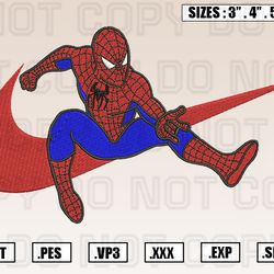 nike x spiderman embroidery machine designs instant digital download pes file